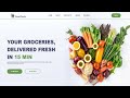 How to Create Grocery Website Using HTML & CSS | Fast Code