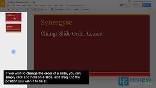 How to change slide order in Slides