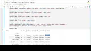 Exploratory work for Fraud Detection with Python