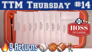 TTM Thursday #14: 9 TTM autographs Baseball, Basketball, Football and Golf🤯Autograph returns!🔥🔥🔥
