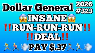 2026#323🏃♀️🏃♂️💨Dollar General Couponing😱INSANE‼️RUN-RUN-RUN‼️PAY $.37‼️MUST WATCH👀👀