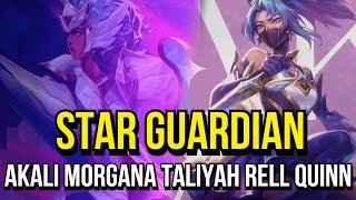 Star Guardian Akali, Morgana, Taliyah, Rell and Quinn Promo Art | League of Legends
