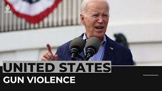 Biden urges new laws to curb gun access after string of shootings