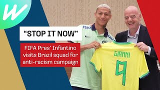 FIFA President Infantino visits Brazil hotel in Barcelona | International Football 2022/23