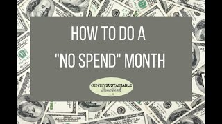 “No Spend” Month Challenge