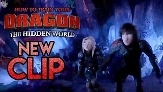 HICCUP & ASTRID IN THE HIDDEN WORLD! NEW CLIP! How to train your Dragon