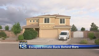 Escaped inmate back behind bars
