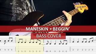Maneskin - Beggin' / bass cover / playalong with TAB