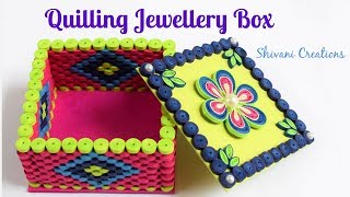 Quilling Jewellery Box/ How to make Quilled Square Shaped Box