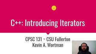 C++: Introducing Iterators