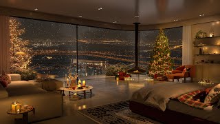 Cozy Bedroom Ambience with Relaxing Piano Jazz Music 🎄 Christmas Songs 2024 to Stress Relief, Sleep