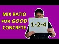 Mix Ratio For Good Concrete