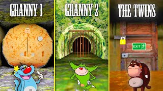 All Sewer Escape - Granny Vs Granny Chapter Two Vs The Twins With Oggy and Jack