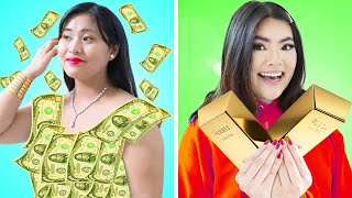 IF MY MOM WAS A BILLIONAIRE | 6 FUNNY FAMILY SITUATIONS & CRAZY CHALLENGE BY CRAFTY HACKS
