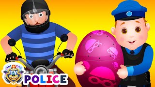 ChuChu TV Police Chase Thief in Police Helicopter & Save Pet Animals in Giant Surprise Eggs for Kids