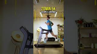How 5K running paces looks on a treadmill! 15 minutes 5K.