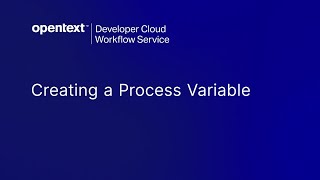 Workflow - Creating a Process Variable