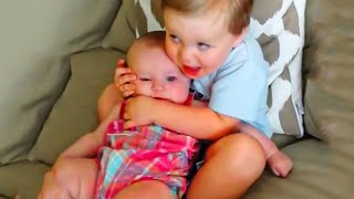 Funny Baby Siblings Kissing Fails #6 || Big Daddy