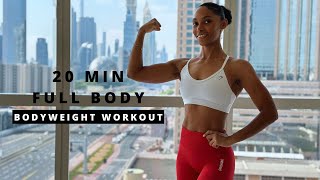 20 min Full Body Workout - BODYWEIGHT | Build Muscle + Strength
