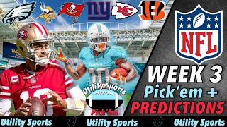 NFL Week 3 Predictions and Pick'Em I Picks for every game in the NFL of Week 3