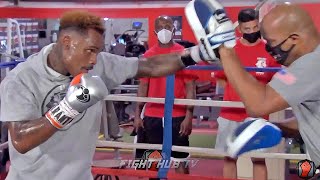JERMELL CHARLO'S FULL MITT WORKOUT - LOOKING POWERFUL TRAINING FOR JEISON ROSARIO FIGHT