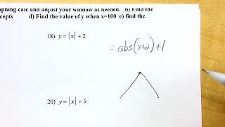 Graphing Absolute Value Functions and Finding the Vertex on the Graphing Calculator