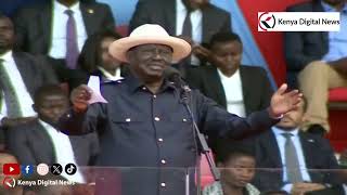 HOT! Raila Odinga's speech in front of Ruto at Ulinzi Stadium as he mourns General Francis Ogolla!!