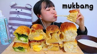 제주 유명 빵집 종류별로 식빵 디저트 먹방 Plain Bread eating sound mukbang 食パン रोटी