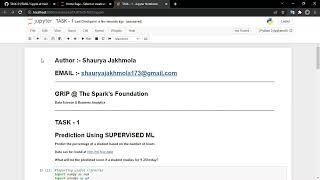 TASK-1 Prediction using Supervised Machine Learning | The Sparks Foundation
