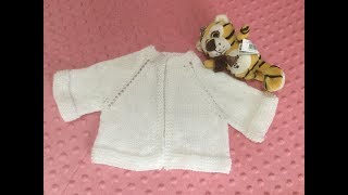 Casaquinho De Bebe Em Trico