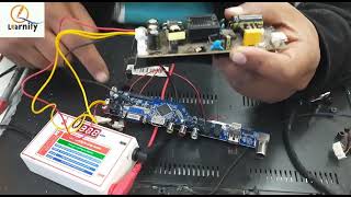 LED tv me new universal mother board kese install karen, step by step process live prectical ke sath