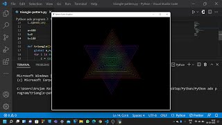 Python Turtle Graphics-14| Triangle Pattern Shape Drawing| Python Turtle Video|WhatsApp Status|