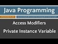 Learn Java Programming - Private Access Applied to an Instance Variable