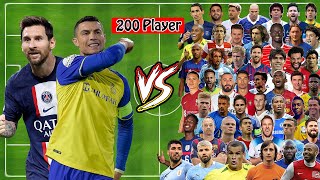 Ronaldo Al Nassr and MESSİ VS 200 Player Mbappe,Haaland, Neymar, Suarez, Zidane,Ronaldinho,Maradona