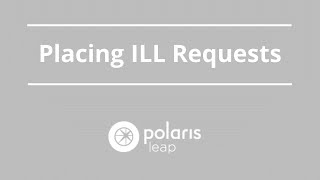 Placing ILL Requests (RETIRED)