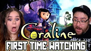 Coraline (2009) Movie Reaction | Our FIRST TIME WATCHING | This film is beautifully horrific!