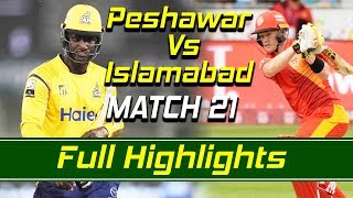 Peshawar Zalmi vs Islamabad United I Full Highlights | Match 21 | HBL PSL