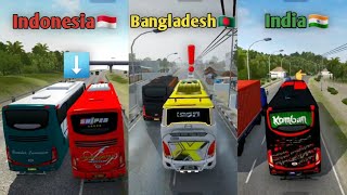 🇮🇳Indian vs 🇮🇩Indonesian vs 🇧🇩Bangladeshi Bus Drivers॥Bussid Version🏁