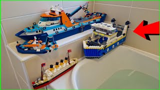 Do Lego boats float? (4k)