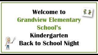 Kindergarten Back to School Night