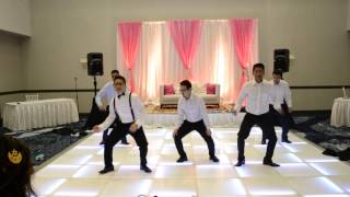 Groom and best men dance for Bride - Surprise Choreography
