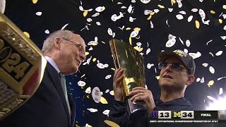 [FULL] The Michigan Wolverines HOIST the CFP National Championship Trophy | ESPN College Football