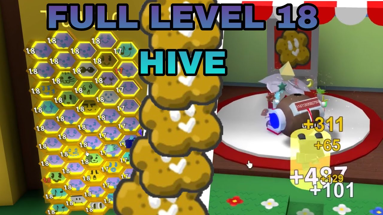 GETTING FULL LEVEL 18 HIVE ( Bee Swarm Simulator ) - YouTube