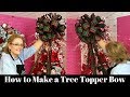 How to Make a Christmas Tree Bow Topper