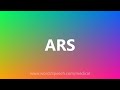 ARS - Medical Definition