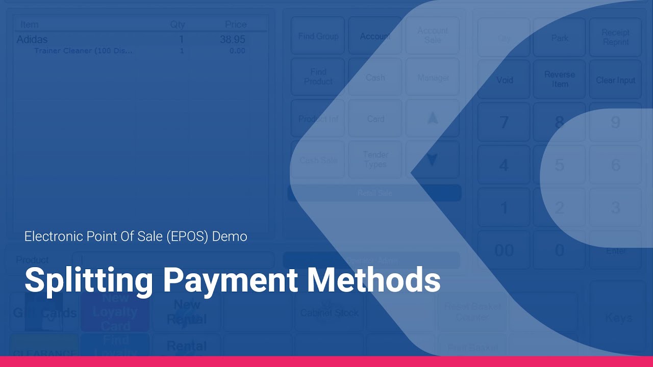 Epos Demo Splitting Payment Methods Youtube