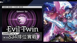 【Master Duel 】純Evil Twin S34 白金排位賽實戰紀錄