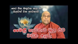 මෛත් රී භාවනාව වඩන අයුරු මුල සිට ඉතා සරලව, අග් ර පිං වැඩෙන භාවනාව    Galigamuwe Gnanadeepa Thero