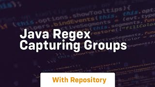 java regex capturing groups