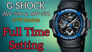 CASIO G-SHOCK Full Time Setting AW-590 AW-591 Module 4778 | SolimBD